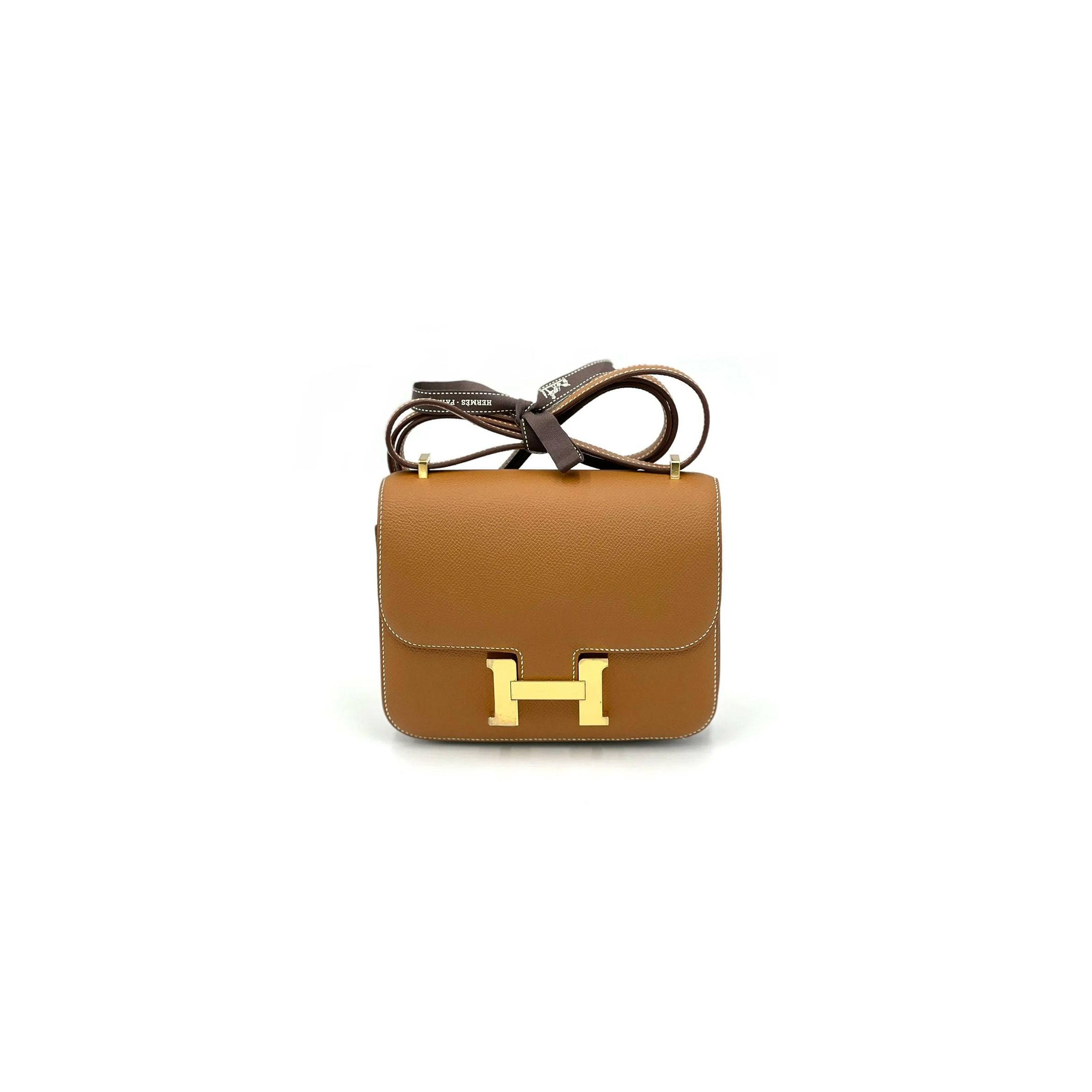 HERMÈS  MASTER CONSTANCE MINI 19 37 GOLD EPSOM H061677CC37(19*15*4cm)